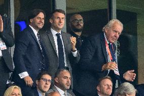 French And Uruguayan Presidents Watch France v Uruguay