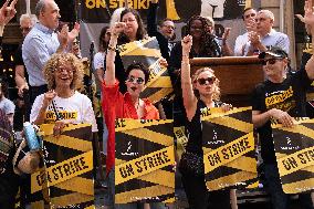 Celebs At SAG AFTRA Rally - NYC