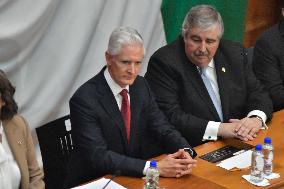 Delfina Gómez Is Sworn In As Governor Of The State Of Mexico.