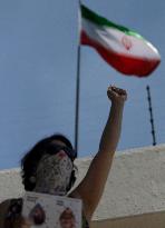 Iranian Community In Mexico, Protest At The Embassy Of The Islamic Republic Of Iran In Mexico City One Year After The Death Of M