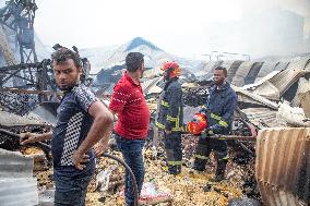 Mohammadpur Krishi Market Fire In Dhaka