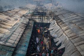 Mohammadpur Krishi Market Fire In Dhaka