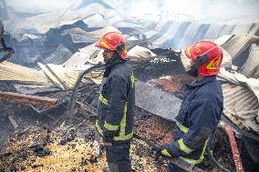 Mohammadpur Krishi Market Fire In Dhaka