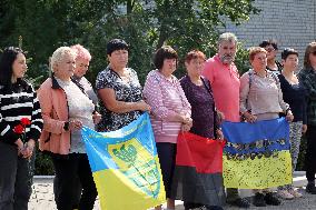 First anniversary of liberation of Pechenihy village from Russian invaders