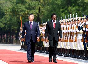 CHINA-BEIJING-XI JINPING-ZAMBIAN PRESIDENT-TALKS (CN)