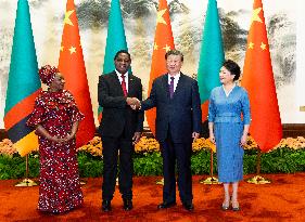 CHINA-BEIJING-XI JINPING-ZAMBIAN PRESIDENT-TALKS (CN)