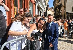 President Macron And His Wife Visiting Cote-D'or