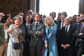 President Macron And His Wife Visiting Cote-D'or