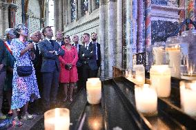 President Macron And His Wife Visiting Cote-D'or