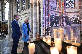 President Macron And His Wife Visiting Cote-D'or