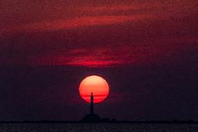 Sunset In The Lighthouse Of Sant'Andrea Island