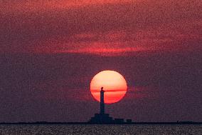 Sunset In The Lighthouse Of Sant'Andrea Island
