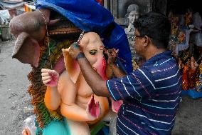 Preparation For Ganesh Chaturthi Festival In Kolkata.