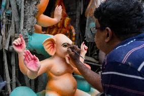 Preparation For Ganesh Chaturthi Festival In Kolkata.