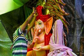 Preparation For Ganesh Chaturthi Festival In Kolkata.