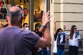 Iranian And Kurdish Communities Realized A Protest In Memorian Of Mahsa Amini In Porto