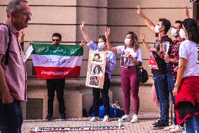 Iranian And Kurdish Communities Realized A Protest In Memorian Of Mahsa Amini In Porto