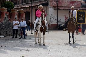 Civic Parade On The Occasion Of The 213th Anniversary Of The Independence Of Mexico