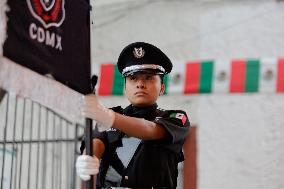 Civic Parade On The Occasion Of The 213th Anniversary Of The Independence Of Mexico