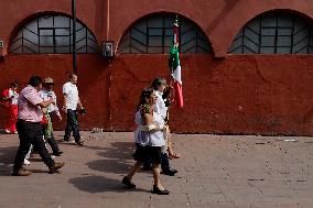Civic Parade On The Occasion Of The 213th Anniversary Of The Independence Of Mexico