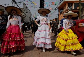 Civic Parade On The Occasion Of The 213th Anniversary Of The Independence Of Mexico