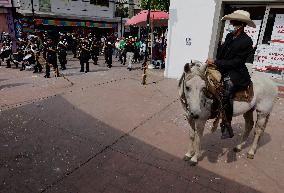 Civic Parade On The Occasion Of The 213th Anniversary Of The Independence Of Mexico