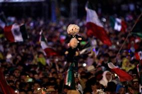 Andres Manuel Lopez Obrador, President Of Mexico, Gives The Cry Of Independence