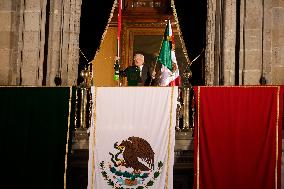 Andres Manuel Lopez Obrador, President Of Mexico, Gives The Cry Of Independence