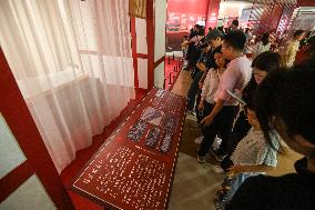 People Enter The "Changsha Mawangdui Han Tomb Relics Exhibition" at the Nanning Museum in Nanning, China