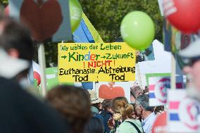 Pro Life Demo And Counter Demo In Cologne