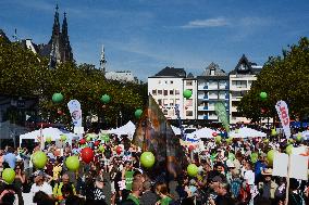 Pro Life Demo And Counter Demo In Cologne