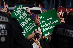 Pro Life Demo And Counter Demo In Cologne