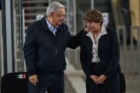 President Of Mexico Lopez Obrador Inaugurates Stage 1 Of The Mexico-Toluca Interurban Train