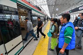 President Of Mexico Lopez Obrador Inaugurates Stage 1 Of The Mexico-Toluca Interurban Train