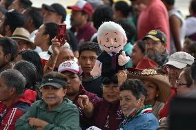 President Of Mexico Lopez Obrador Inaugurates Stage 1 Of The Mexico-Toluca Interurban Train