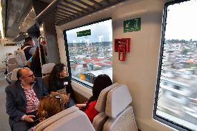 President Of Mexico Lopez Obrador Inaugurates Stage 1 Of The Mexico-Toluca Interurban Train