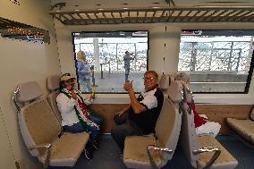 President Of Mexico Lopez Obrador Inaugurates Stage 1 Of The Mexico-Toluca Interurban Train