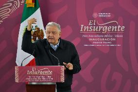 President Of Mexico Lopez Obrador Inaugurates Stage 1 Of The Mexico-Toluca Interurban Train