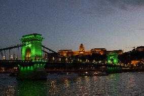 HUNGARY-BUDAPEST-CHAIN BRIDGE FESTIVAL