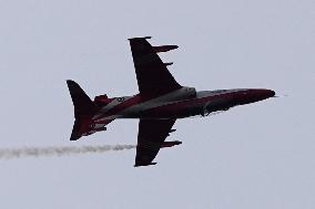 Indian Air Force Aerobatics team performs in Jaipur - India