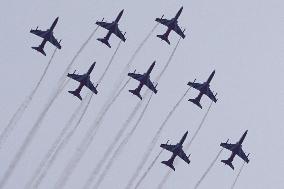 Indian Air Force Aerobatics team performs in Jaipur - India