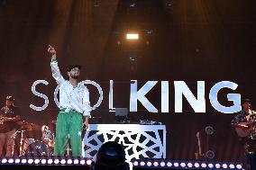 Soolking performs during the Fete de l'Humanite - Bretigny sur Orge