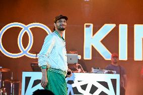 Soolking performs during the Fete de l'Humanite - Bretigny sur Orge