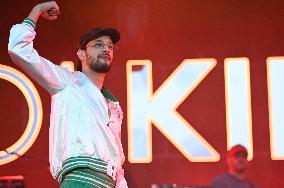 Soolking performs during the Fete de l'Humanite - Bretigny sur Orge