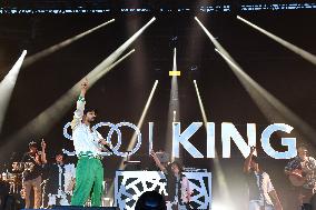 Soolking performs during the Fete de l'Humanite - Bretigny sur Orge