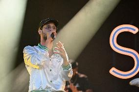 Soolking performs during the Fete de l'Humanite - Bretigny sur Orge