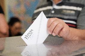SYRIZA Presidential Elections Day - Euclid Tsakalotos