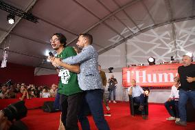 Edouard Philippe and Fabien Roussel at Fete de l'Humanite 2023