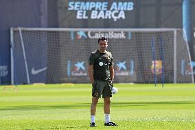 FC Barcelona Training Before Champions League Match Against Royal Antwerp