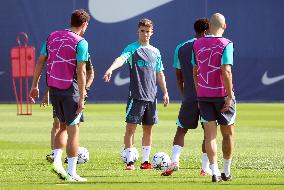 FC Barcelona Training Before Champions League Match Against Royal Antwerp